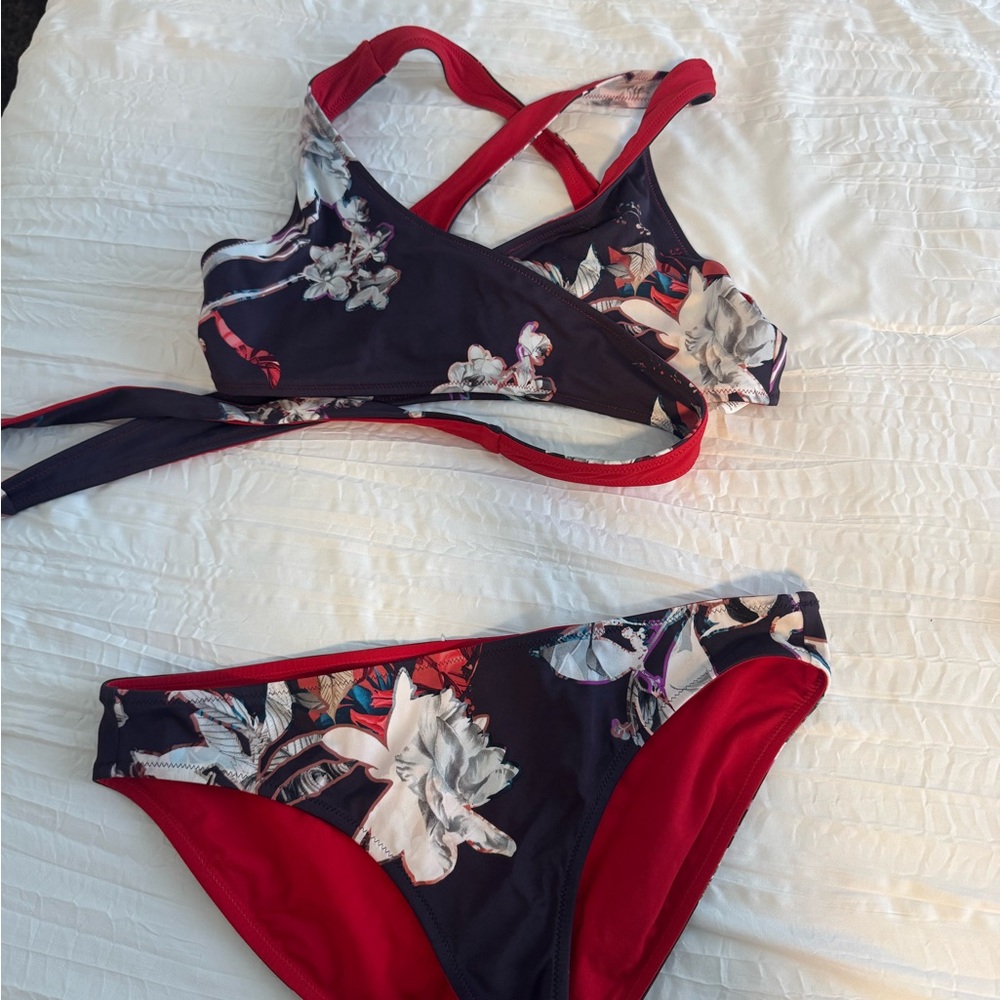Athleta Phia Reversible Bikini Set M